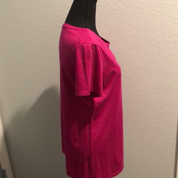 Banana Republic woman’s short sleeve vivid, bright pin t-shirt. Sz Med.Excellent - Picture 3 of 6